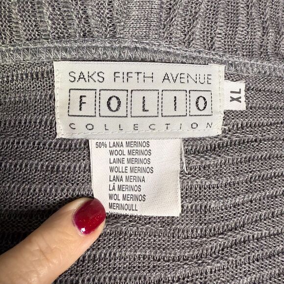 Saks Fifth Avenue NWT VINTAGE Folio Collection Merino Wool Blend Sweater Set - Picture 13 of 15